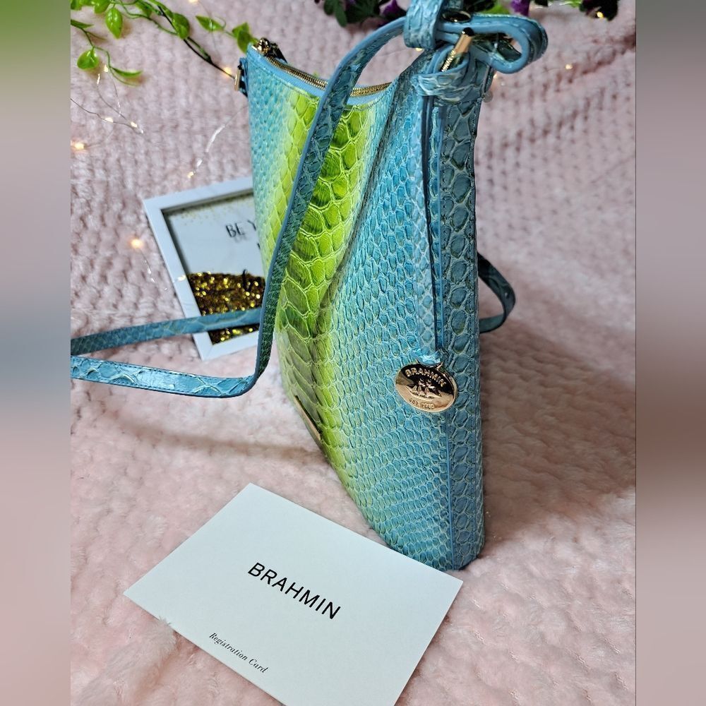 NWT Brahmin Katie Limeade Rivers Leather Bag - Picture 4 of 16